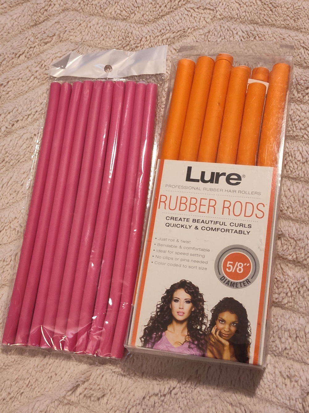 NWT! 2 Sets Of Rubber Rods Hair Rollers